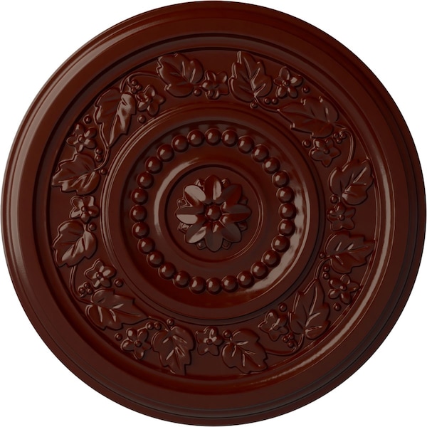 Ekena Millwork Marseille Ceiling Medallion (Fits Canopies up to 4 1/4"), 16 1/8"OD x 5/8"P, Brushed Mahogany CM16MABMF - main
